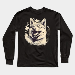 Happy Shiba Inu Long Sleeve T-Shirt